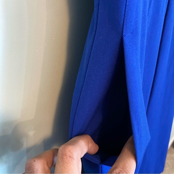 Ellen Tracy Blue A-line Mini Dress with Raglan Sleeves - Picture 4 of 7